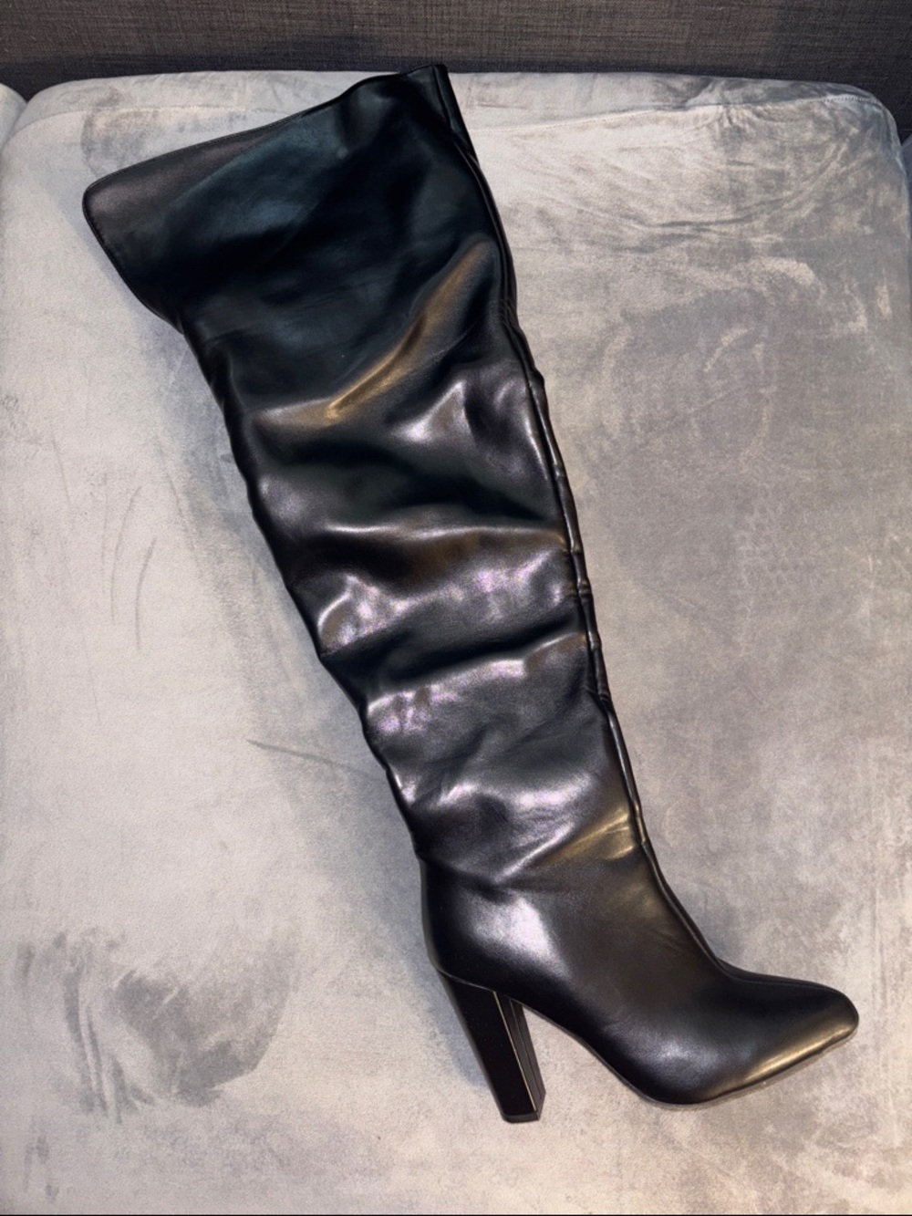 Classic Black Over-the-Knee High Heel Boot